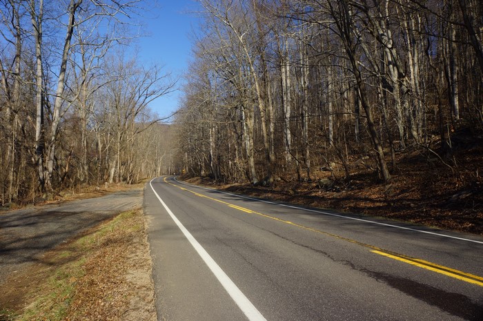 Road through Shenandoah National Park in Autumn
