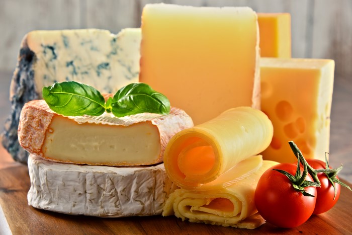 Assortment of Cheeses with Tomatoes