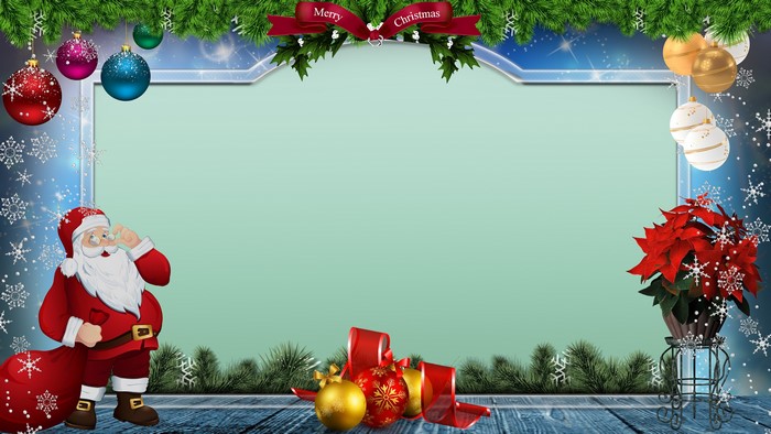 Christmas Greeting Card Template with Santa Claus