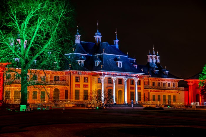 4K Schloss Pillnitz Palace at Night