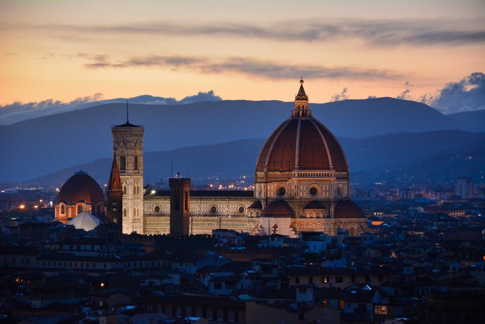 Florence Cathedral at sunset, Italy
