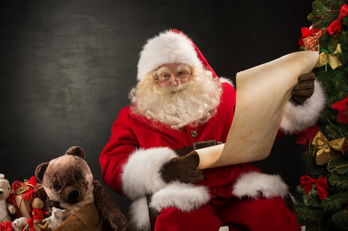 4K Santa Claus with Teddy Bears and Gifts