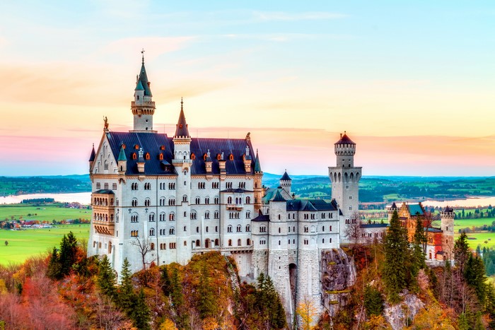 Neuschwanstein Castle in Autumn, Bavaria, Germany
