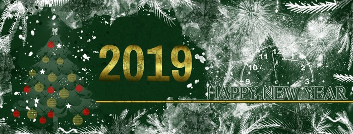 Happy New Year 2019 Christmas Tree