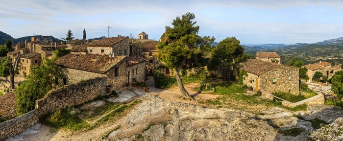 Ciurana de Prades Catalonia Spain Houses and Trees