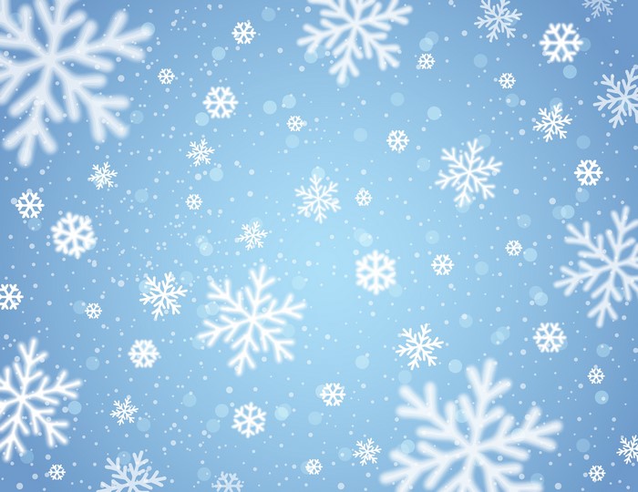 Snowflakes on a blue background