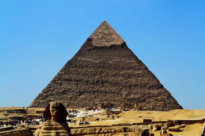 The Great Sphinx and Pyramid of Giza in Egypt
