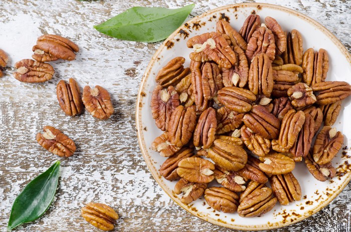 Pecans on a plate
