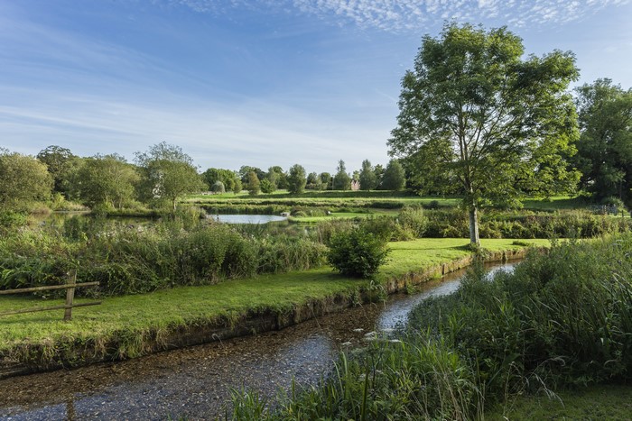 River Dever in Stoke Charity, England