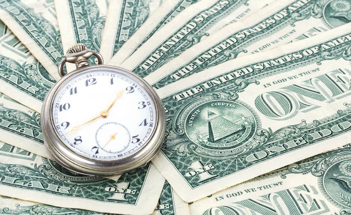 4K Pocket Watch on Dollar Bills