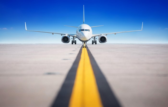 Airplane on a runway