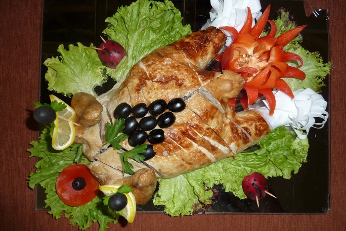 Roast Chicken with Olives and Vegetables