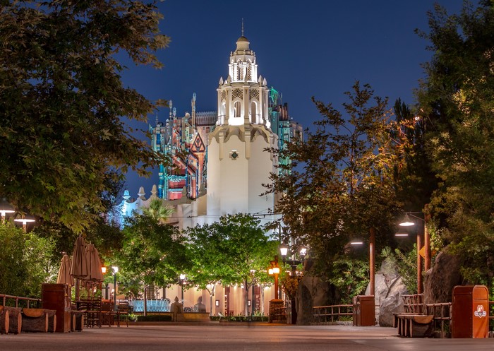 Disneyland California Adventure Park at night