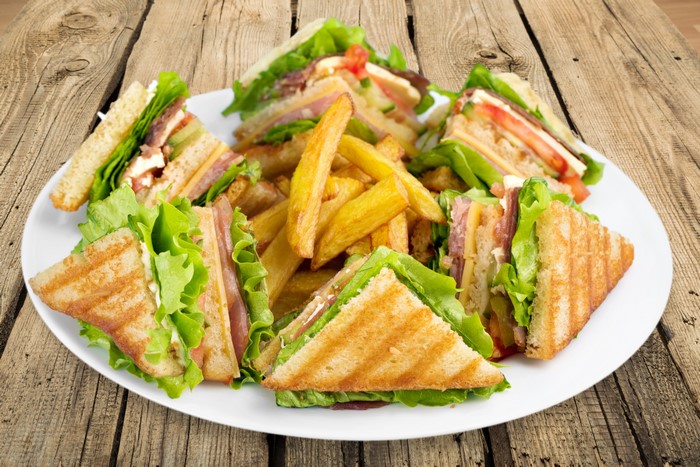 Sandwiches and French fries on a plate