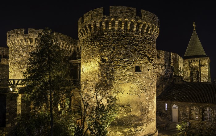 Belgrade Fortress at Night