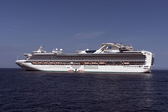 Sapphire Princess cruise liner on the sea