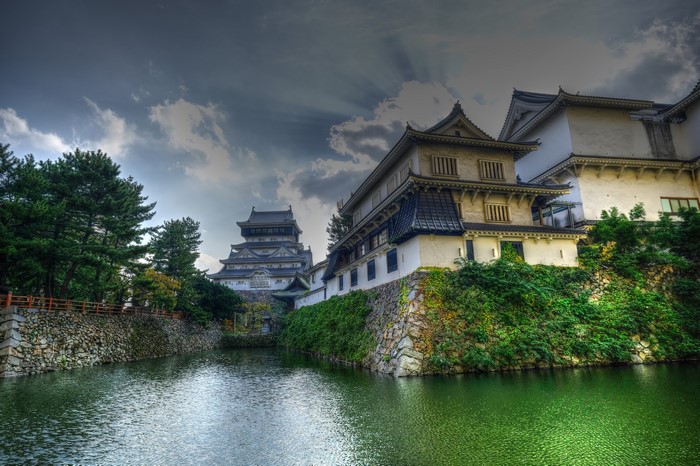 Kitakyushu Castle and Canal in Japan