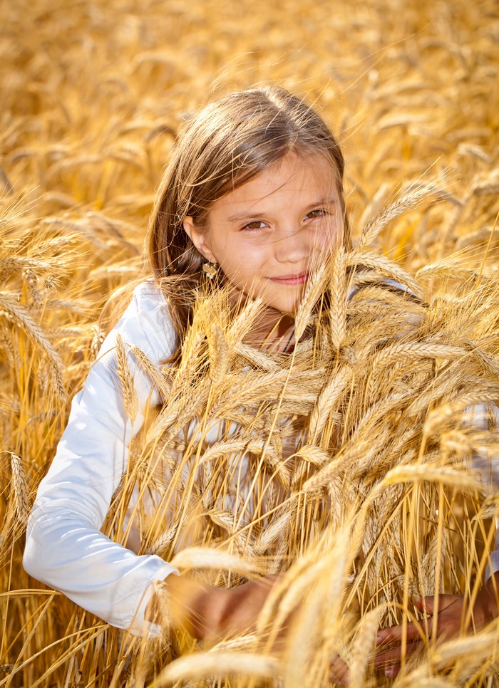 Girl in a wheat field