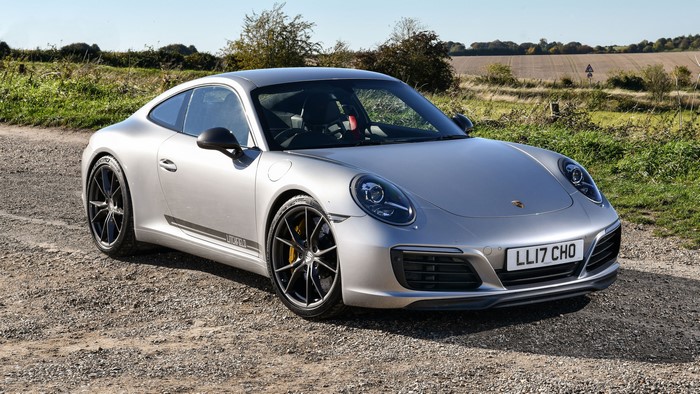 Silver Porsche 911 Carrera T Coupe