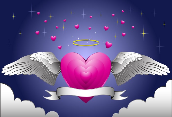 4K Valentine's Day Heart with Wings