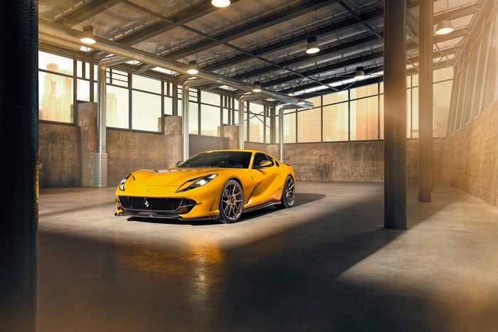 Yellow Ferrari 812 Superfast by Novitec