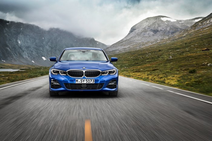 BMW 3-series M Sport G20 on a Mountain Road
