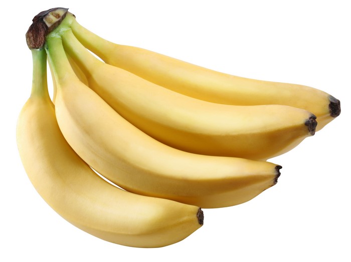 Bunch of Bananas on White Background
