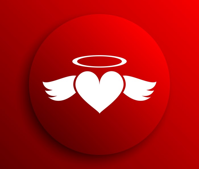 Heart with Wings and Halo Icon