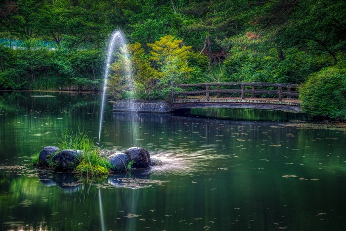 4K Serene River and Stone Bridge in Numata, Japan