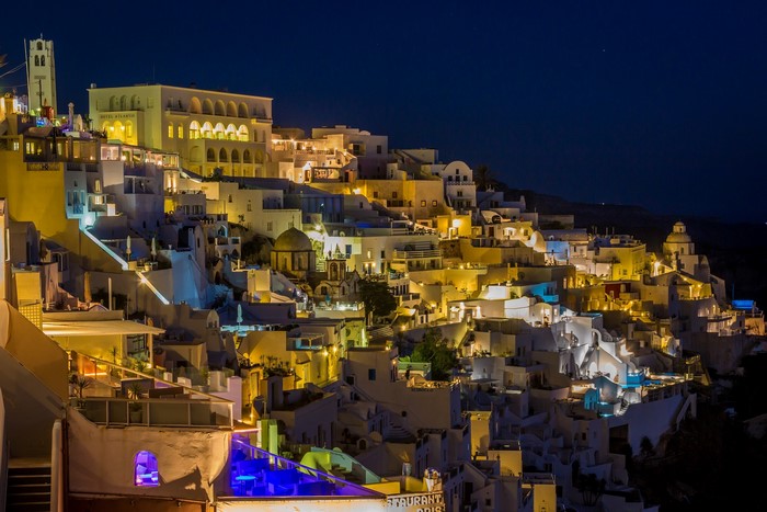 Santorini Greece at Night