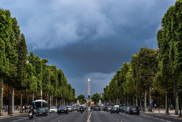 Champs Elysees, Paris, France with Obelisk