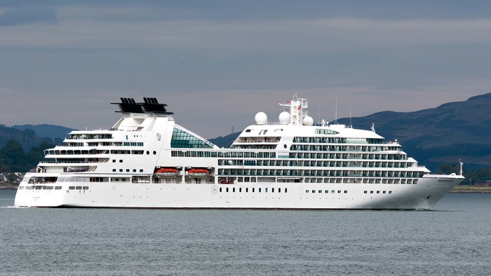 MV Seabourn Quest cruise liner sailing on water