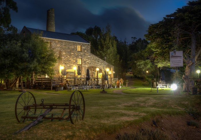 Stone Mill Restaurant and Bar at Night
