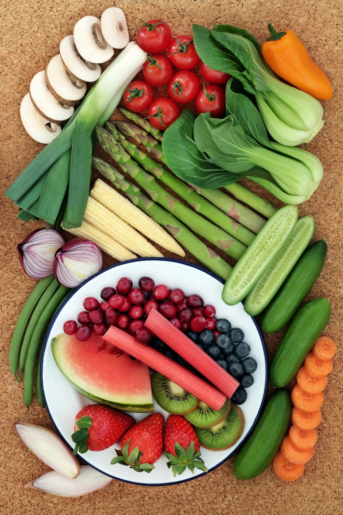 Assortment of Fresh Fruits and Vegetables