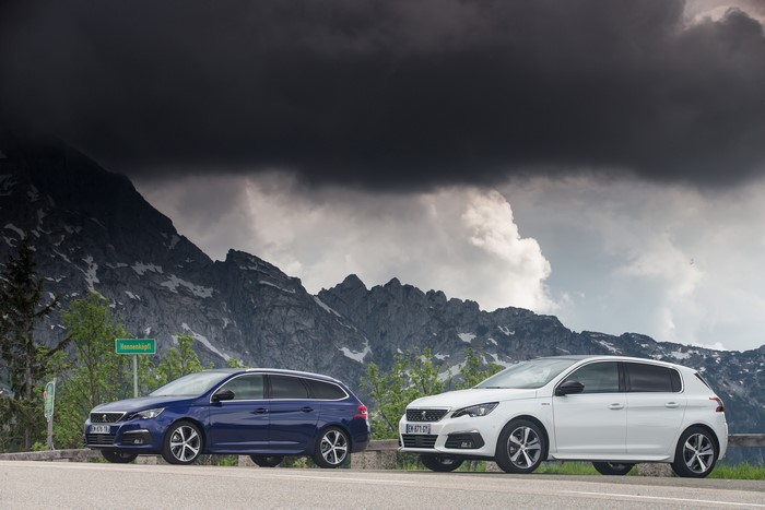 Peugeot 308 SW and Hatchback in Mountains