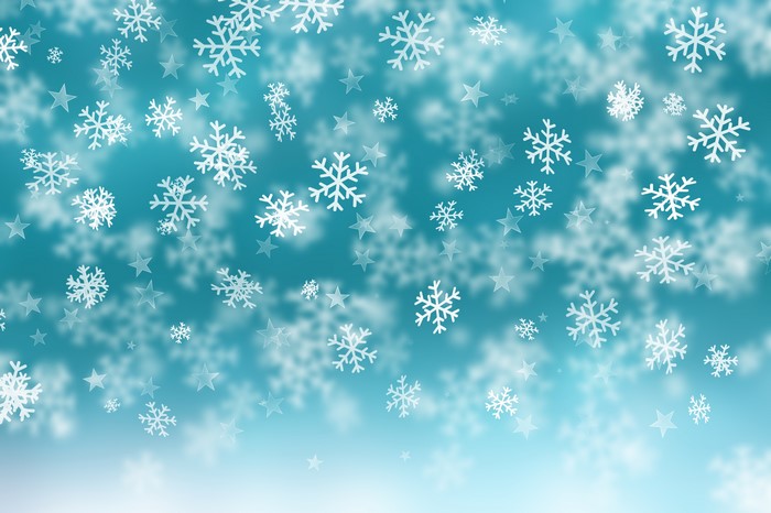 Christmas snowflakes and stars texture