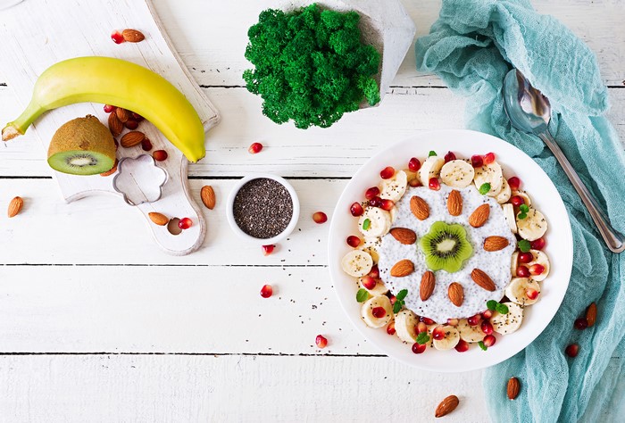 Chia Seed Pudding with Fruits and Nuts