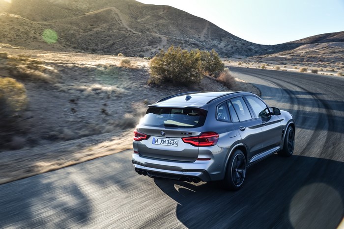 BMW Competition X3M F97 Crossover on a Desert Road