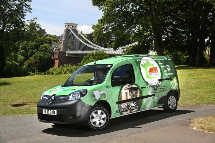 Renault Kangoo All-Electric Refrigerated Van with Clifton Suspension Bridge