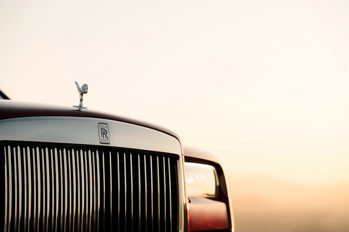 Rolls-Royce Cullinan hood ornament and grille