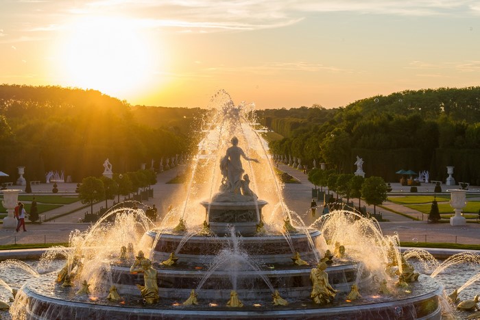 Fountains of Versailles at Sunset