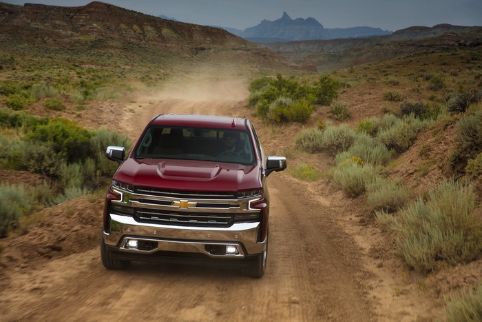 2019 Chevrolet Silverado LTZ Z71 driving on dirt road