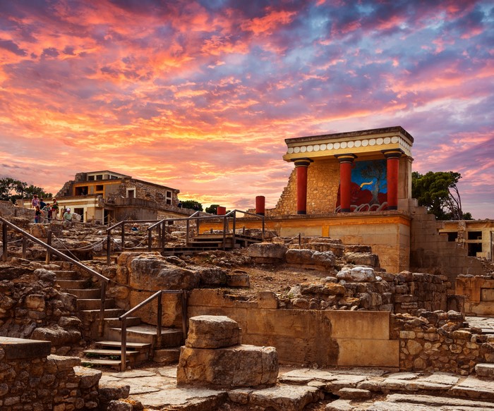 Knossos Palace Crete Greece Ruins