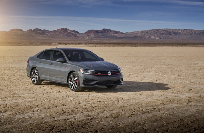 2019 Volkswagen Jetta GLI in desert landscape