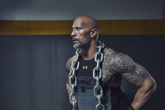 Dwayne Johnson with Chains