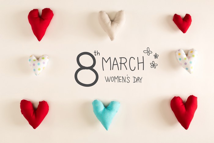 8th March Women's Day with Hearts
