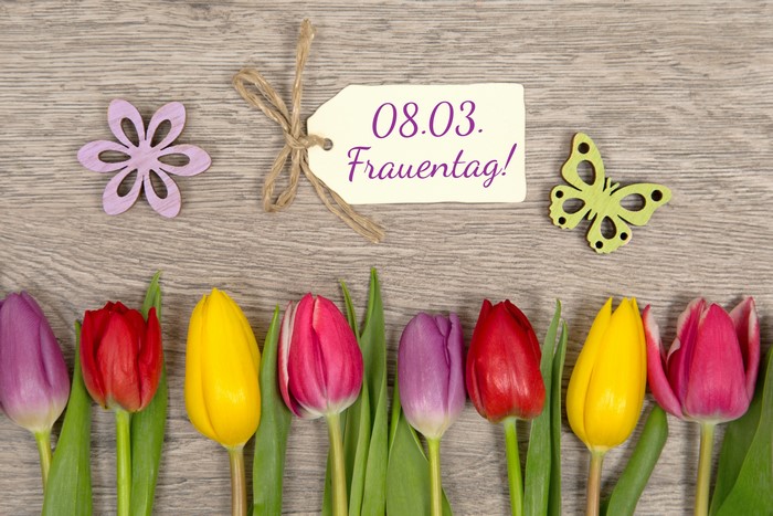 International Women's Day Tulips and Decorations