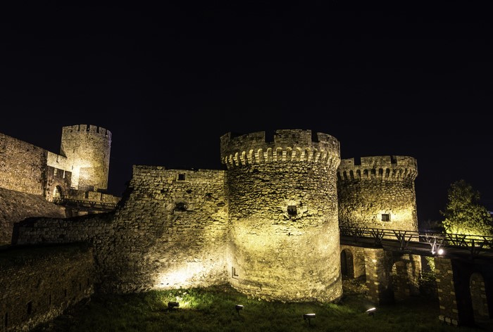 Belgrade Fortress at Night
