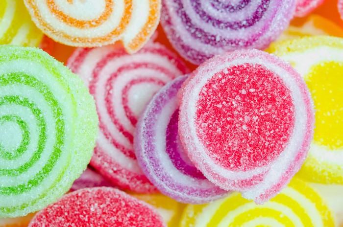 Colorful Marmalade Sweets Closeup