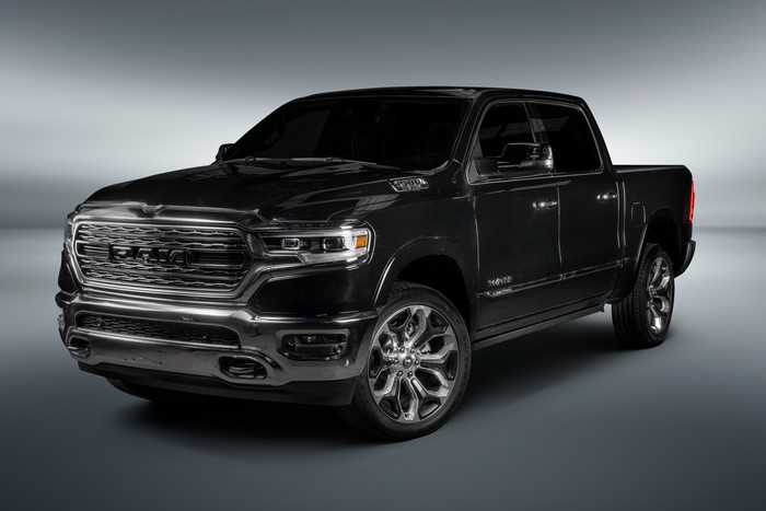 Black Ram 1500 Limited Crew Cab Pickup Truck